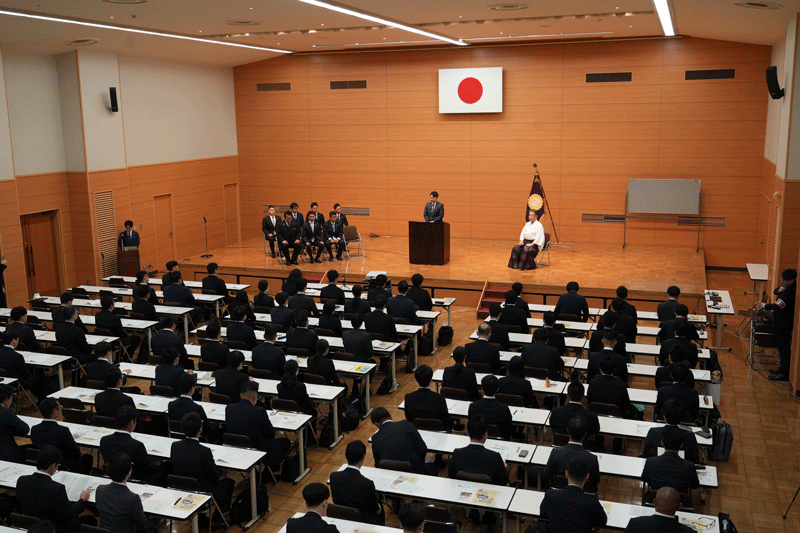 参集殿に約１７０人の会員が参集